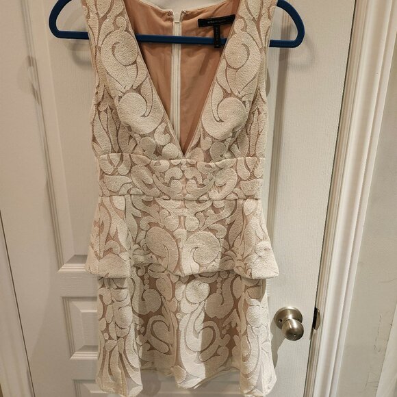 BCBG MAX Azaria Shimmery Cream Sequin Dress - Picture 1 of 7
